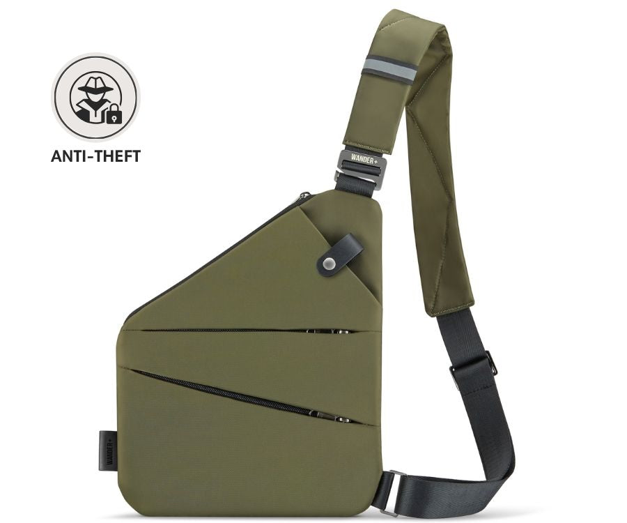 Slim Anti-Theft Travel Bag — Front Carry, Hidden Zippers, Storage - Desfino