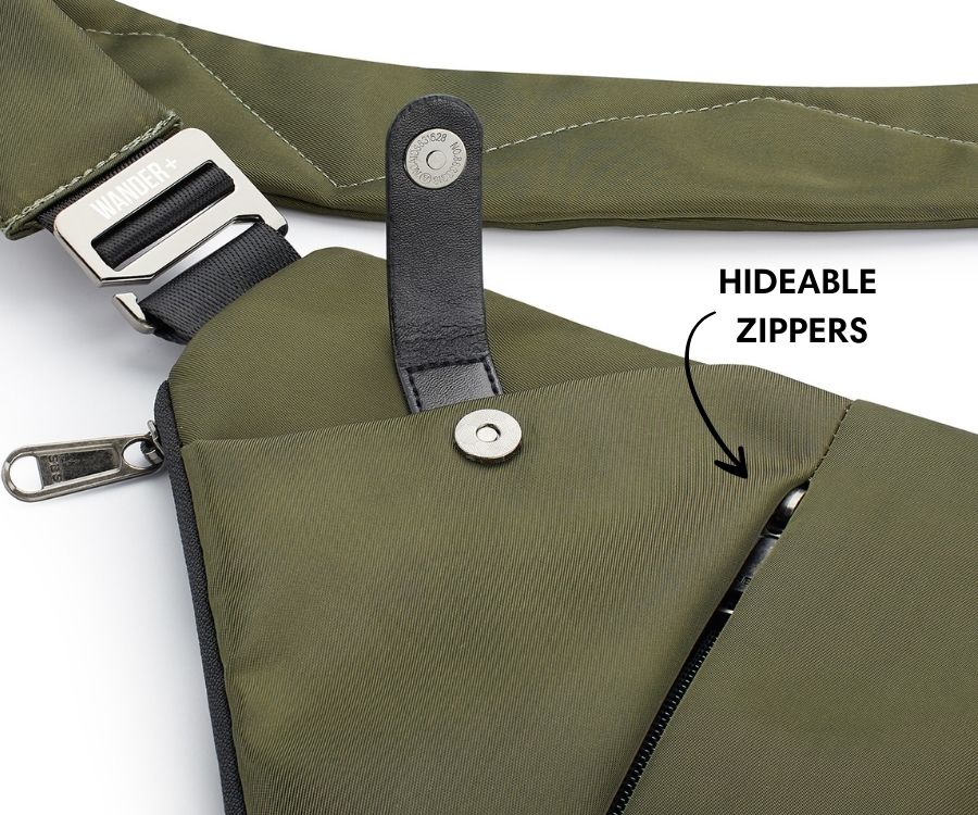 Slim Anti-Theft Travel Bag — Front Carry, Hidden Zippers, Storage - Desfino