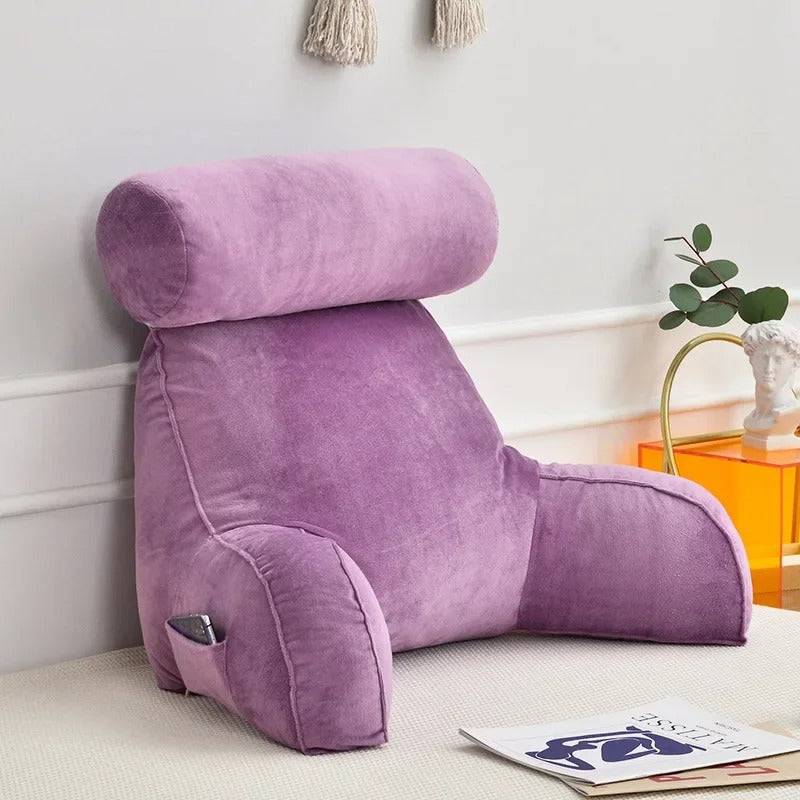 Ergonomisk ryggstödskudde - justerbart nackstöd, armstöd och nackstöd - Desfino