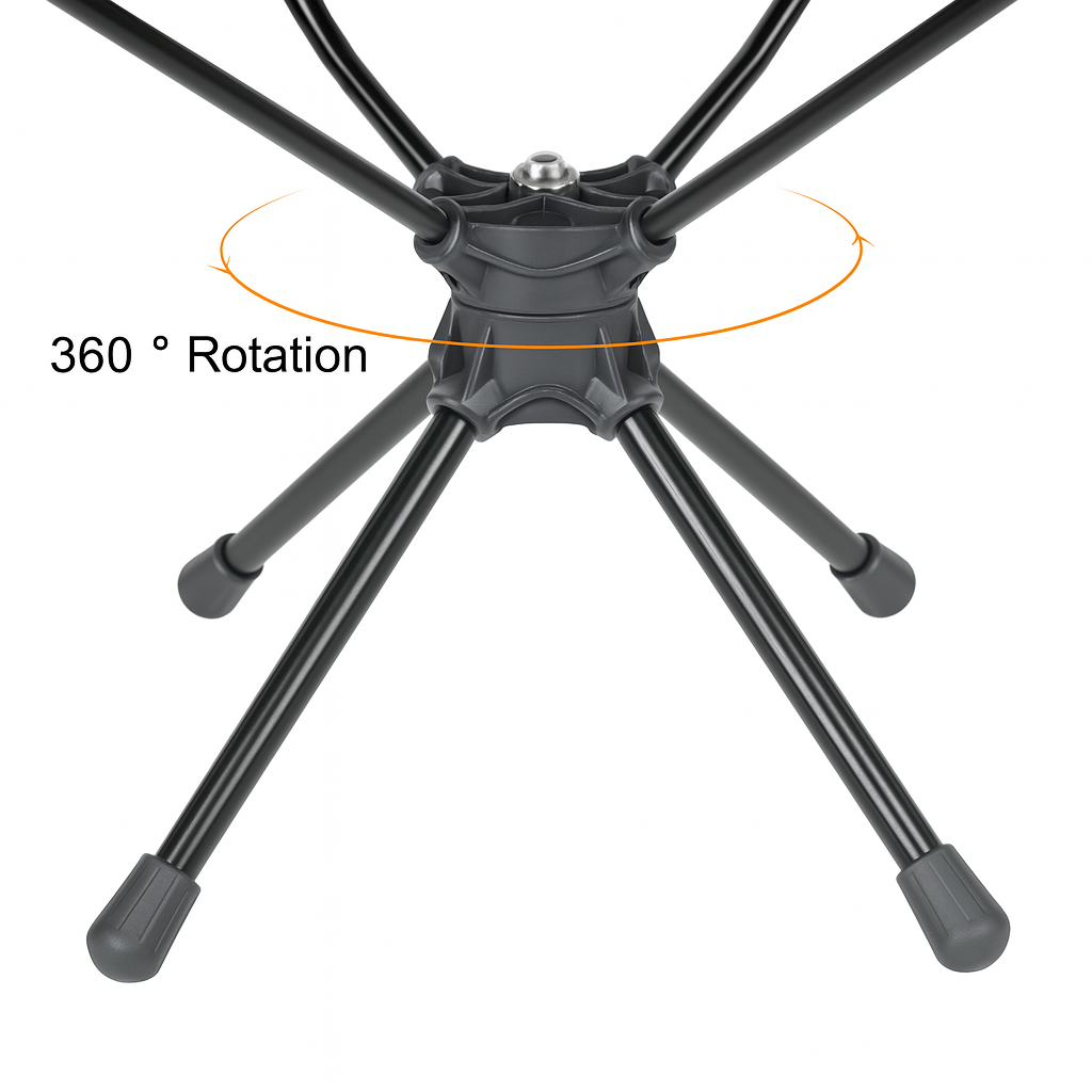 Silla de camping giratoria SwiftGlide 360° — Asiento giratorio para exteriores | Desfino