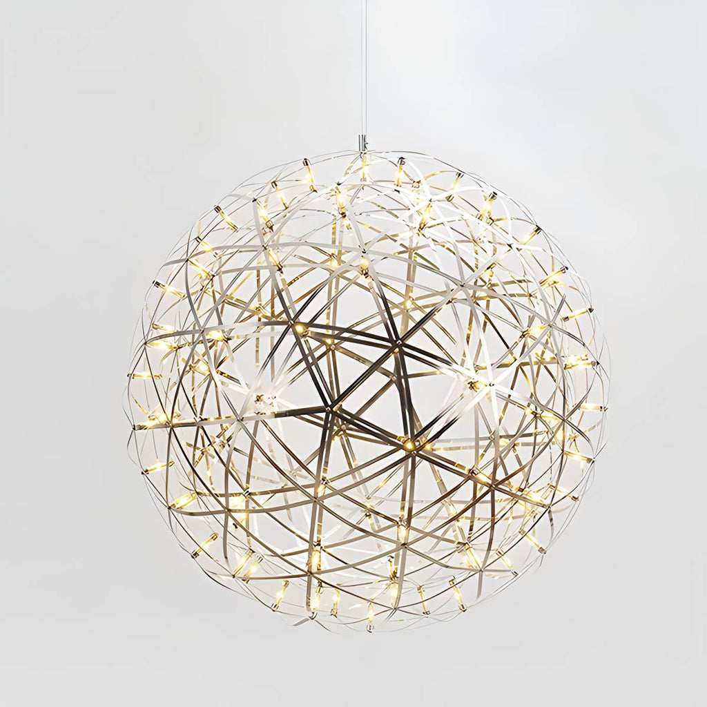 Silver Fire Ball Pendant Light for Dining Room | Desfino