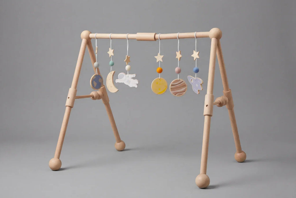 Sturdy Wooden Baby Play Arch — Sensory Toy Gym
