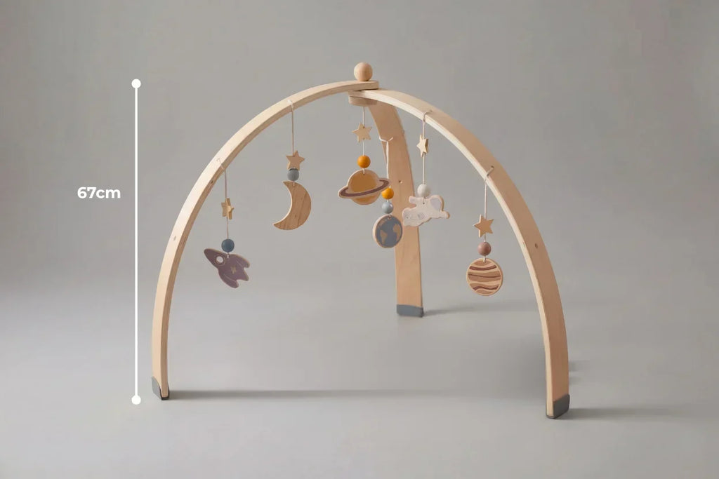 Wooden Baby Play Gym — Space Themed Design, Stable Dome Structure