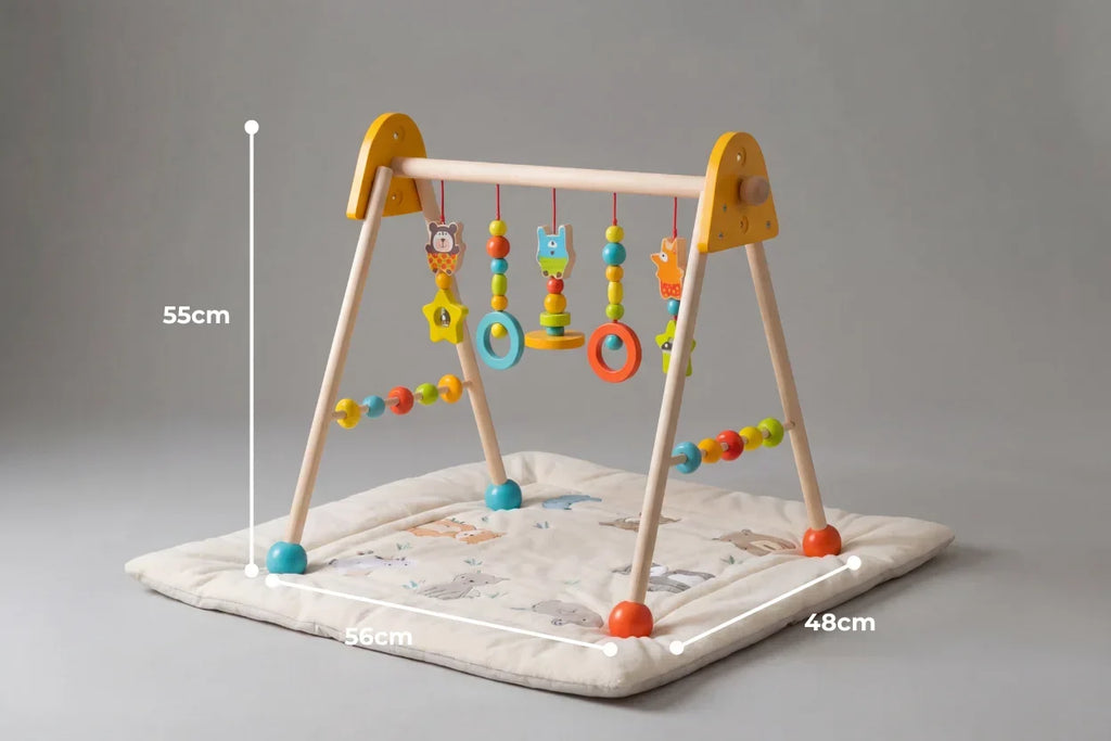 Colorful Wooden Play Arch — Vibrant Hanging Sensory Gym