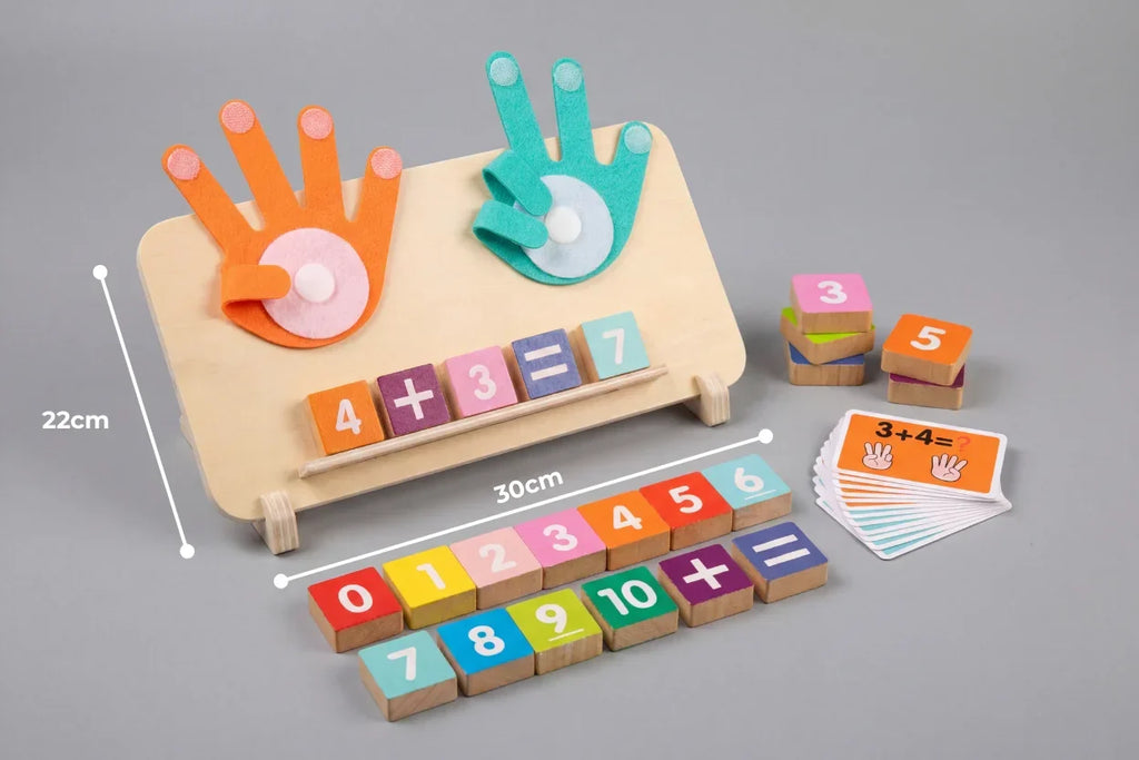 Montessori Wooden Math Board — Hands-On Number Practice Kit
