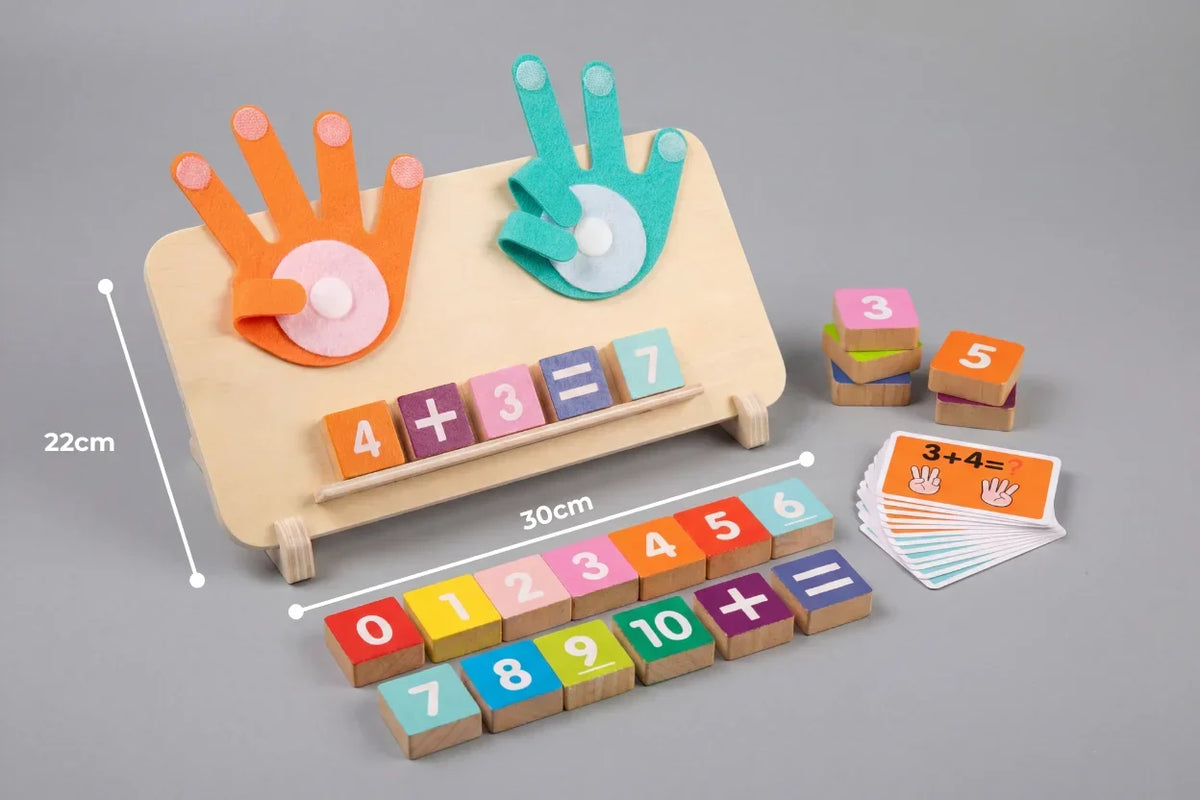 Montessori Wooden Math Board — Hands-On Number Practice Kit