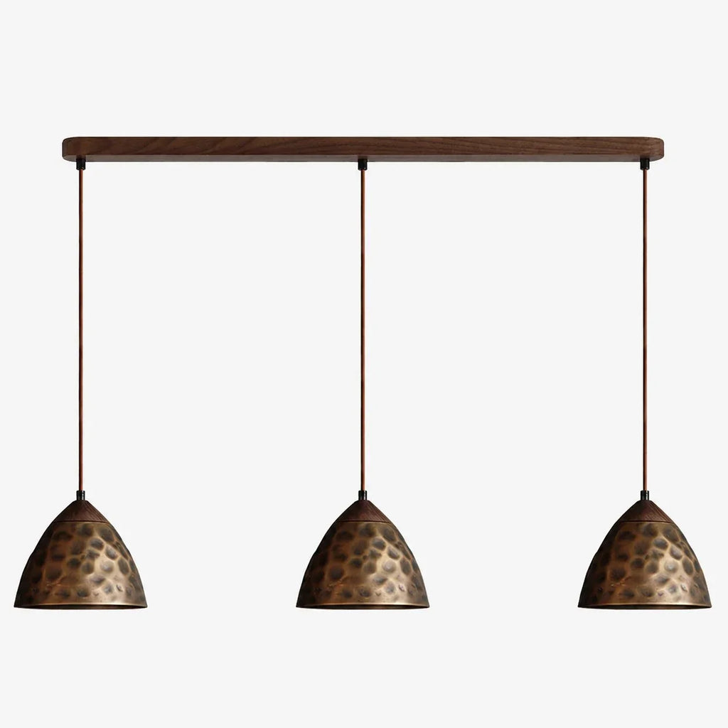 Industrial Hammered Copper Pendant Light