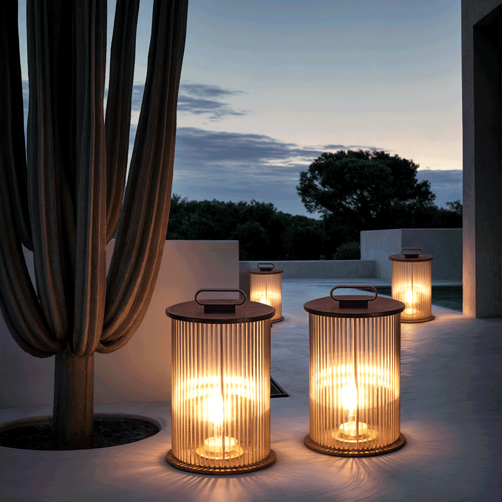 Marinell vanntett hagelanterne — Varmt LED-lys - Desfino