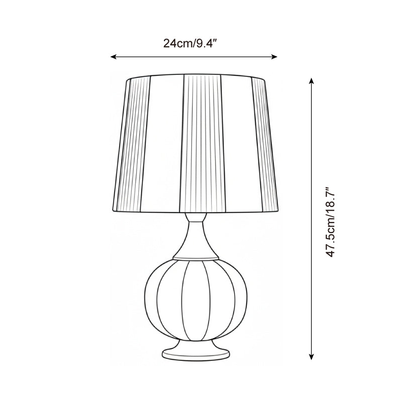 Harmonische, kräftig gestreifte Tischlampe