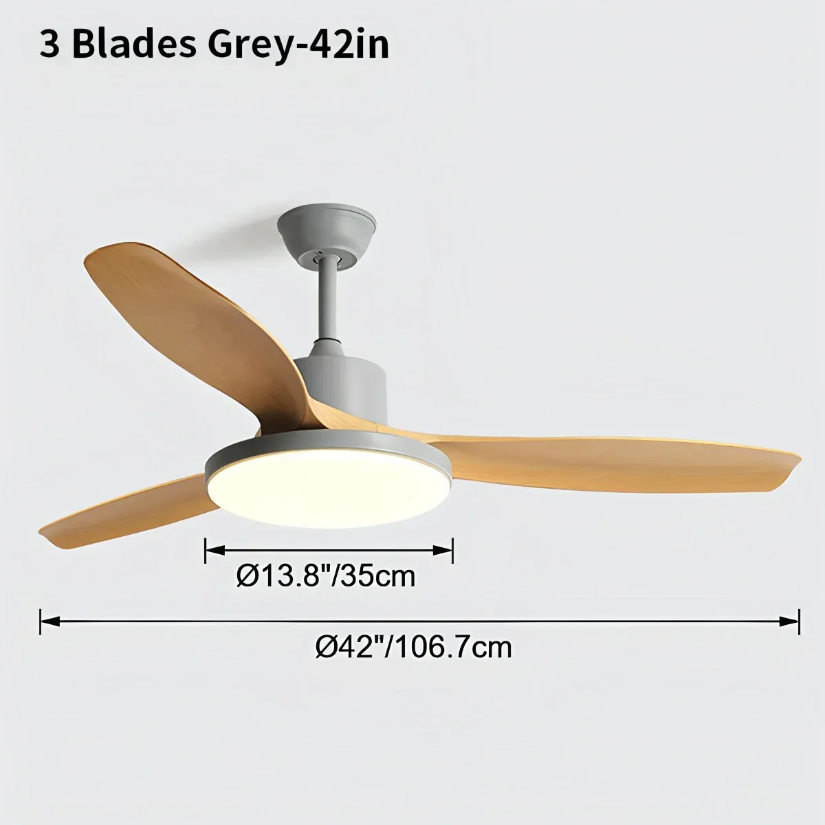 Scandi Reversible Ceiling Fan with Light | Desfino