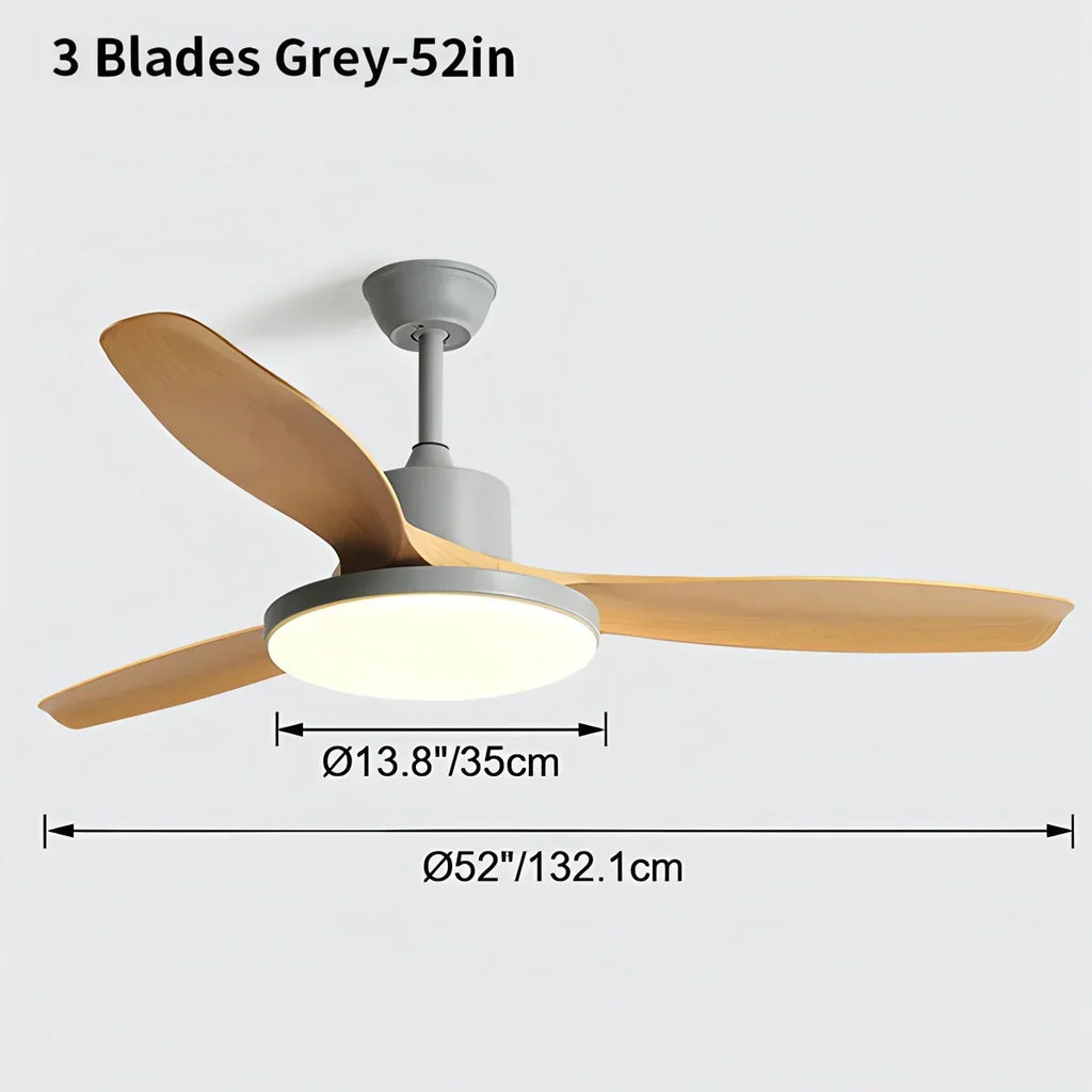 Scandi Reversible Ceiling Fan with Light | Desfino
