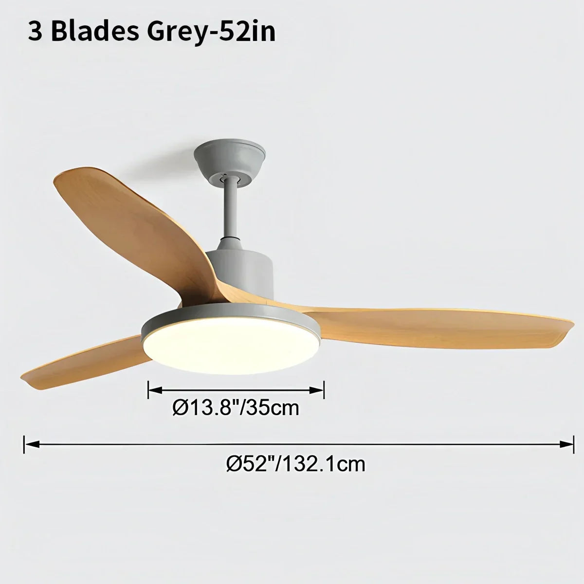 Scandi Reversible Ceiling Fan with Light | Desfino