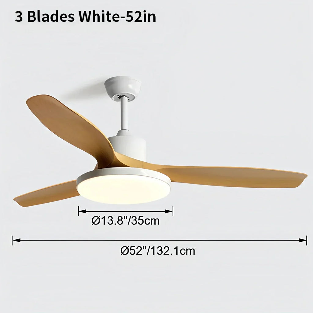 Scandi Reversible Ceiling Fan with Light | Desfino