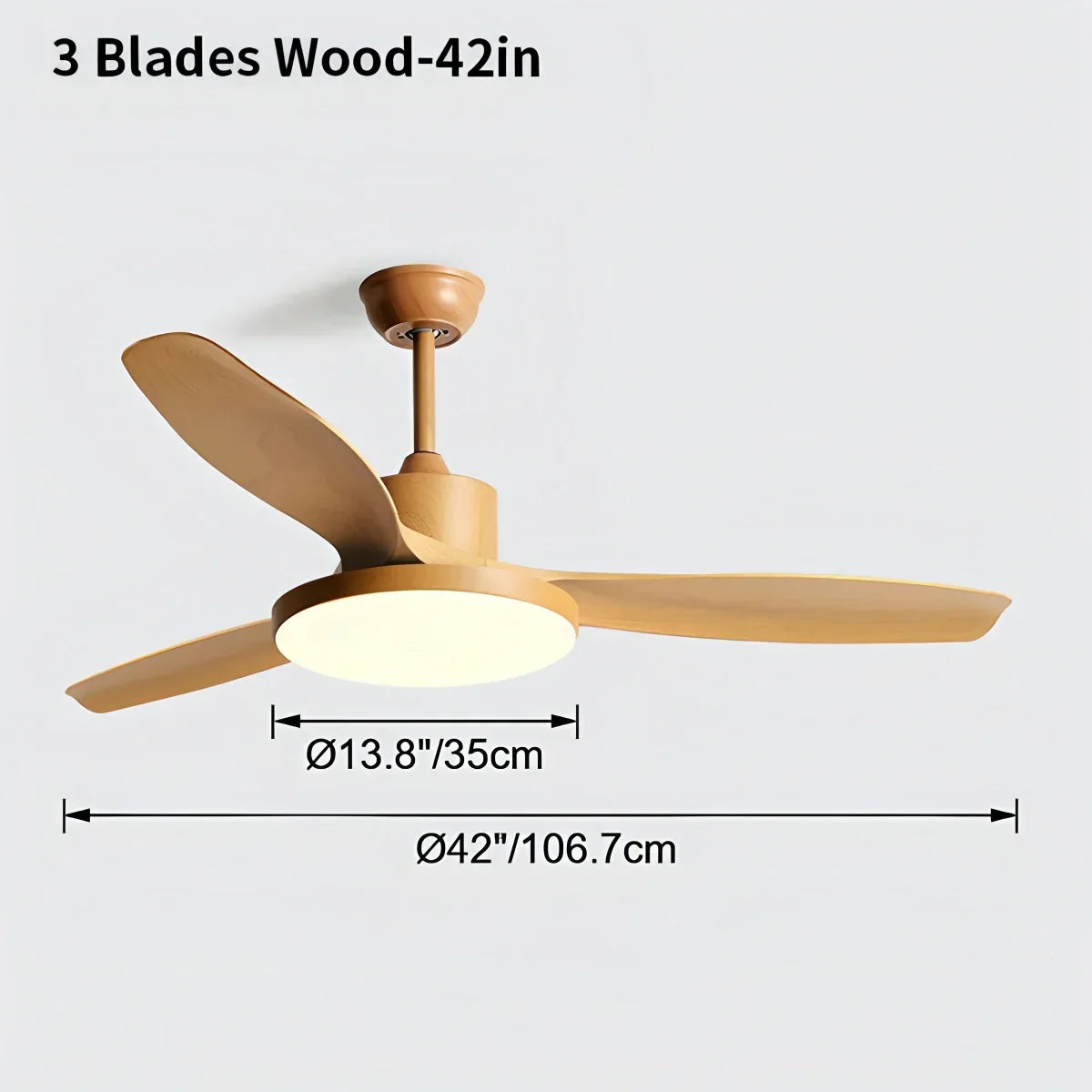 Scandi Reversible Ceiling Fan with Light | Desfino