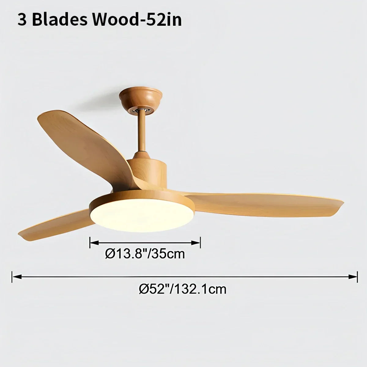 Scandi Reversible Ceiling Fan with Light | Desfino