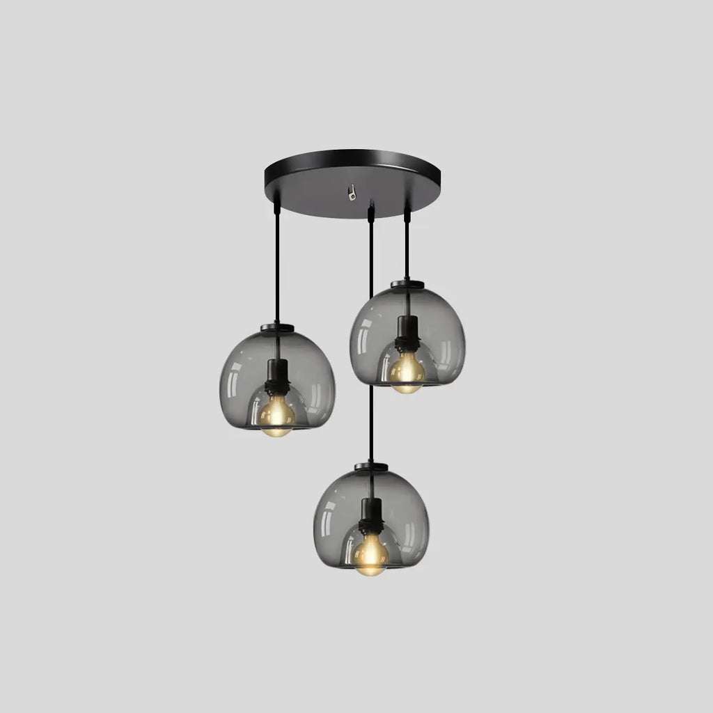 Smoky Grey Glass Pendant Light | Desfino
