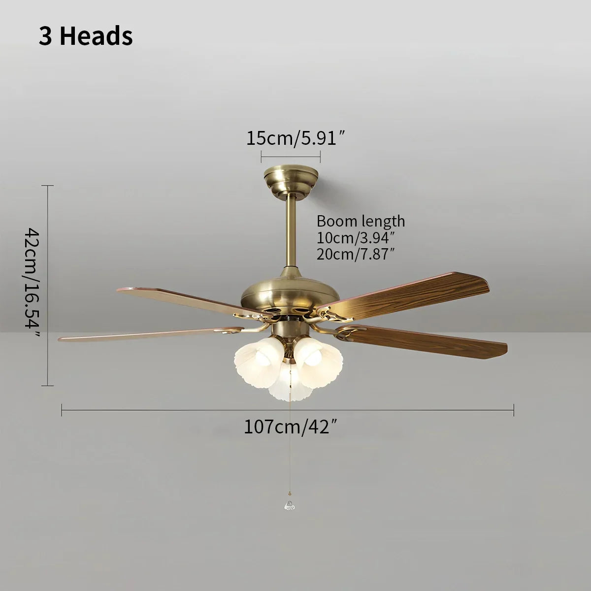 American Retro Ceiling Fan Light for Dining Room | Desfino