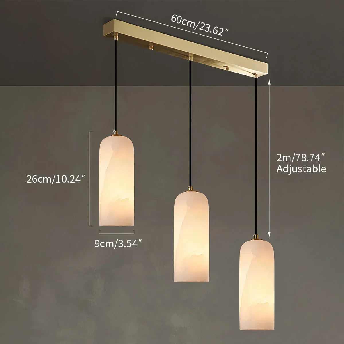 Modern All Copper Spanish Alabaster Pendant Light | Desfino