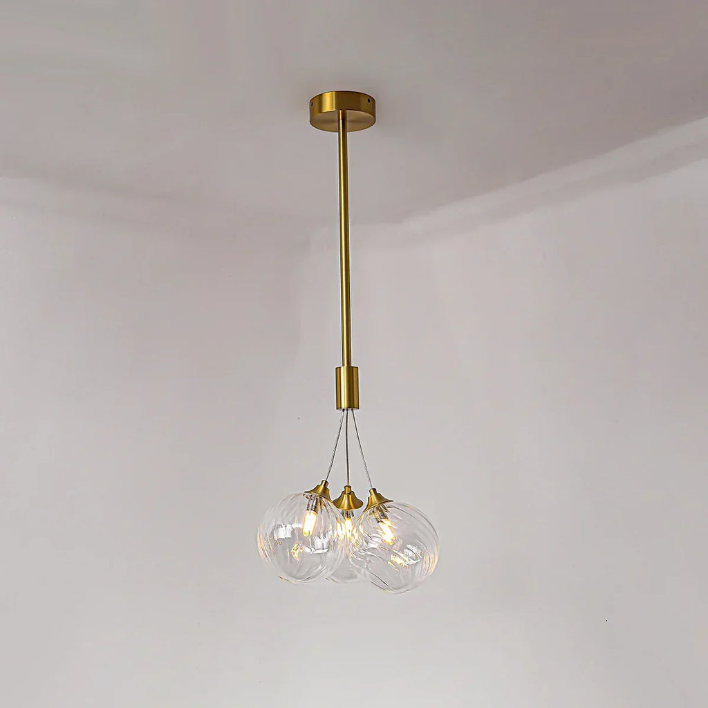 Luxury All Copper Glass Bubble Ball Chandelier | Desfino