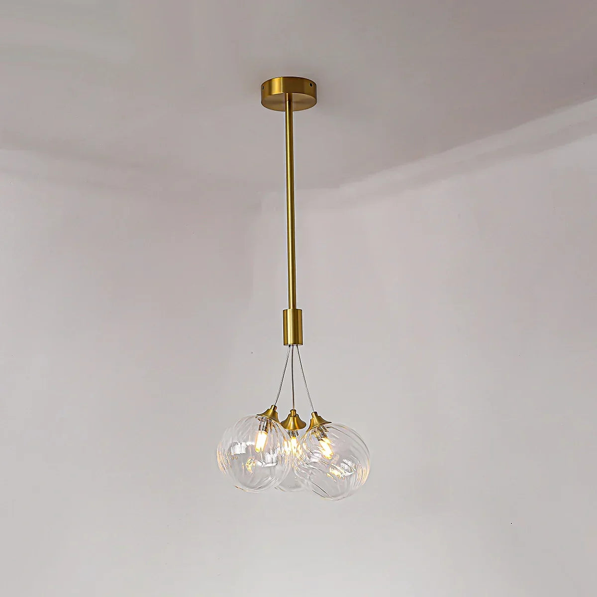 Luxury All Copper Glass Bubble Ball Chandelier | Desfino