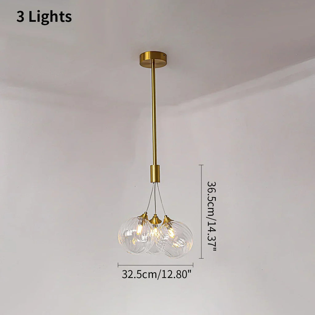 Luxury All Copper Glass Bubble Ball Chandelier | Desfino