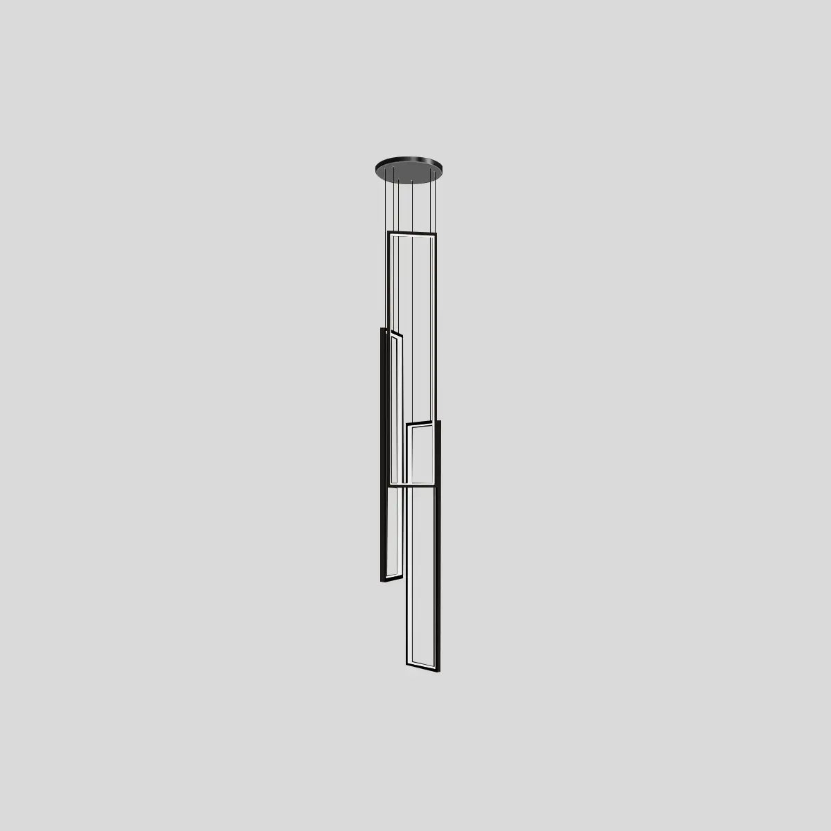 Aldarj Rectangular LED Staircase Chandelier | Desfino