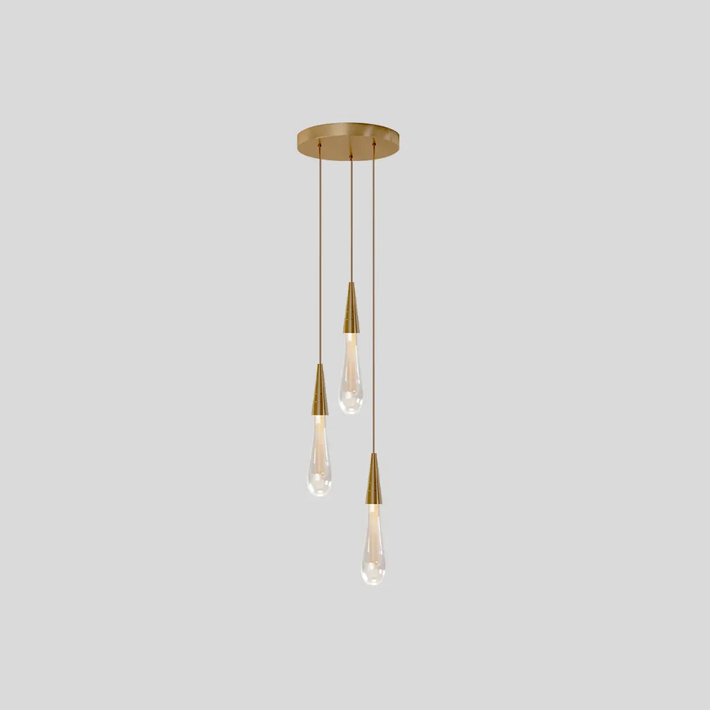 Drop Crystal Chrome Pendant Light for Bedroom | Desfino