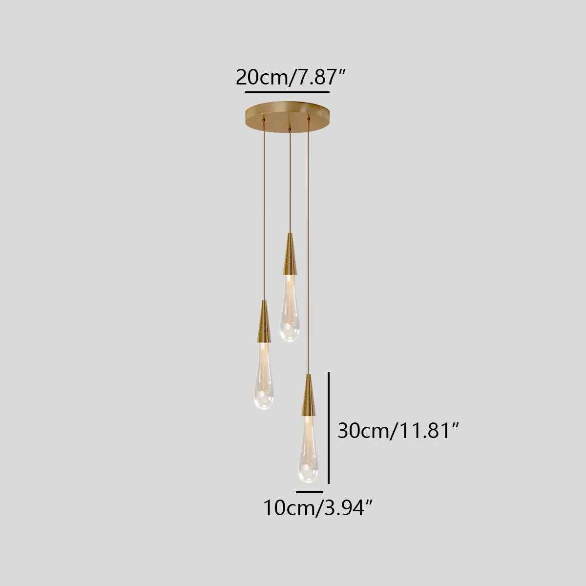 Drop Crystal Chrome Pendant Light for Bedroom | Desfino