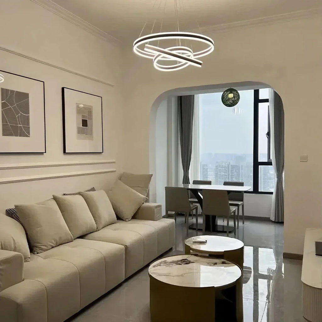Circle Layered Living Room Chandelier | Desfino