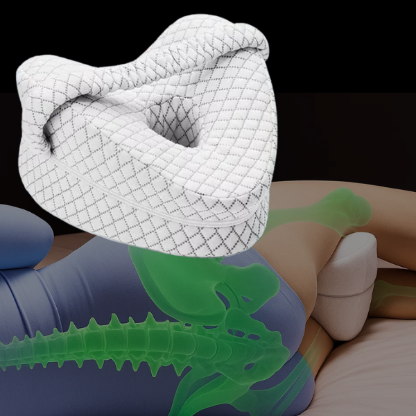 ErgoEase Memory Foam Knee Pillow — Triangular Contour Support