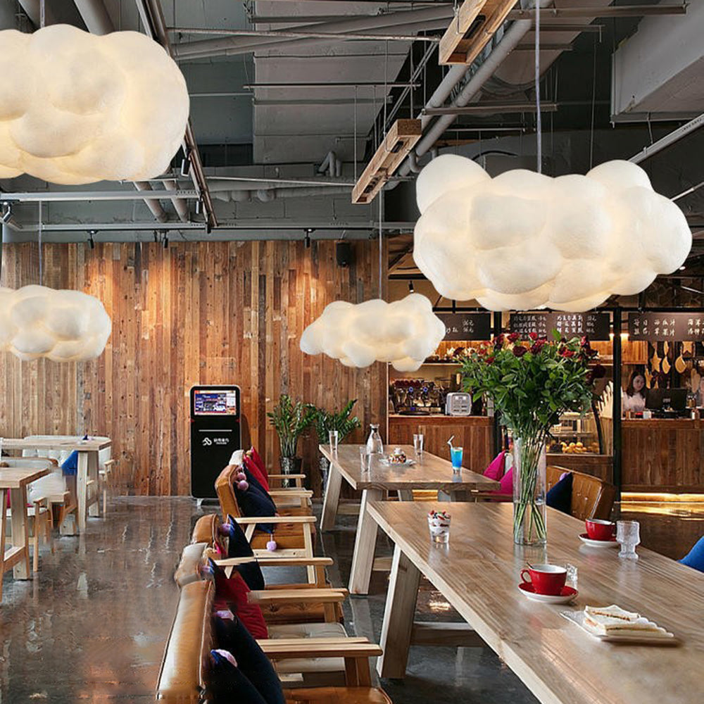 LumaCloud Weiße LED-Pendelleuchte mit diffusem Licht — Wolkenförmiges Design - Desfino