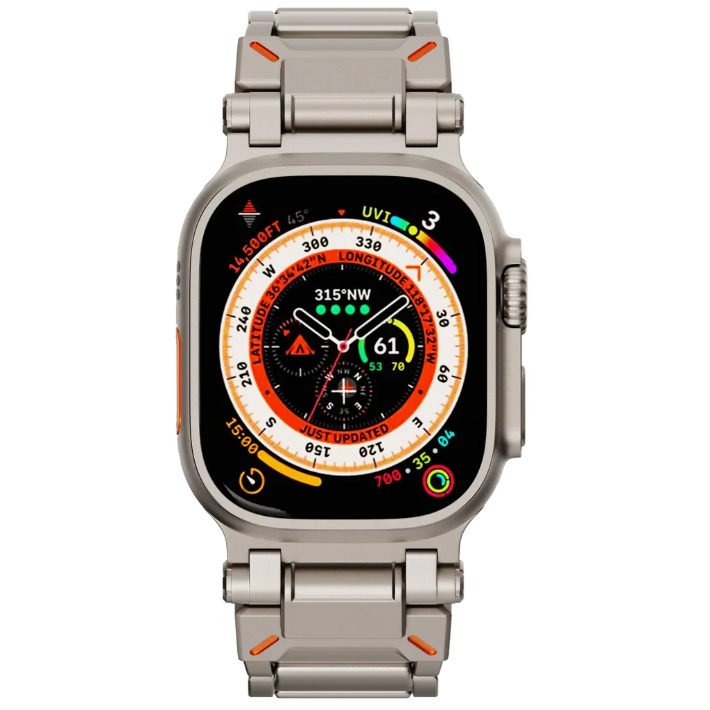 オーリダン Apple Watch UltraおよびUltra 2用耐傷性チタンバンド - Desfino
