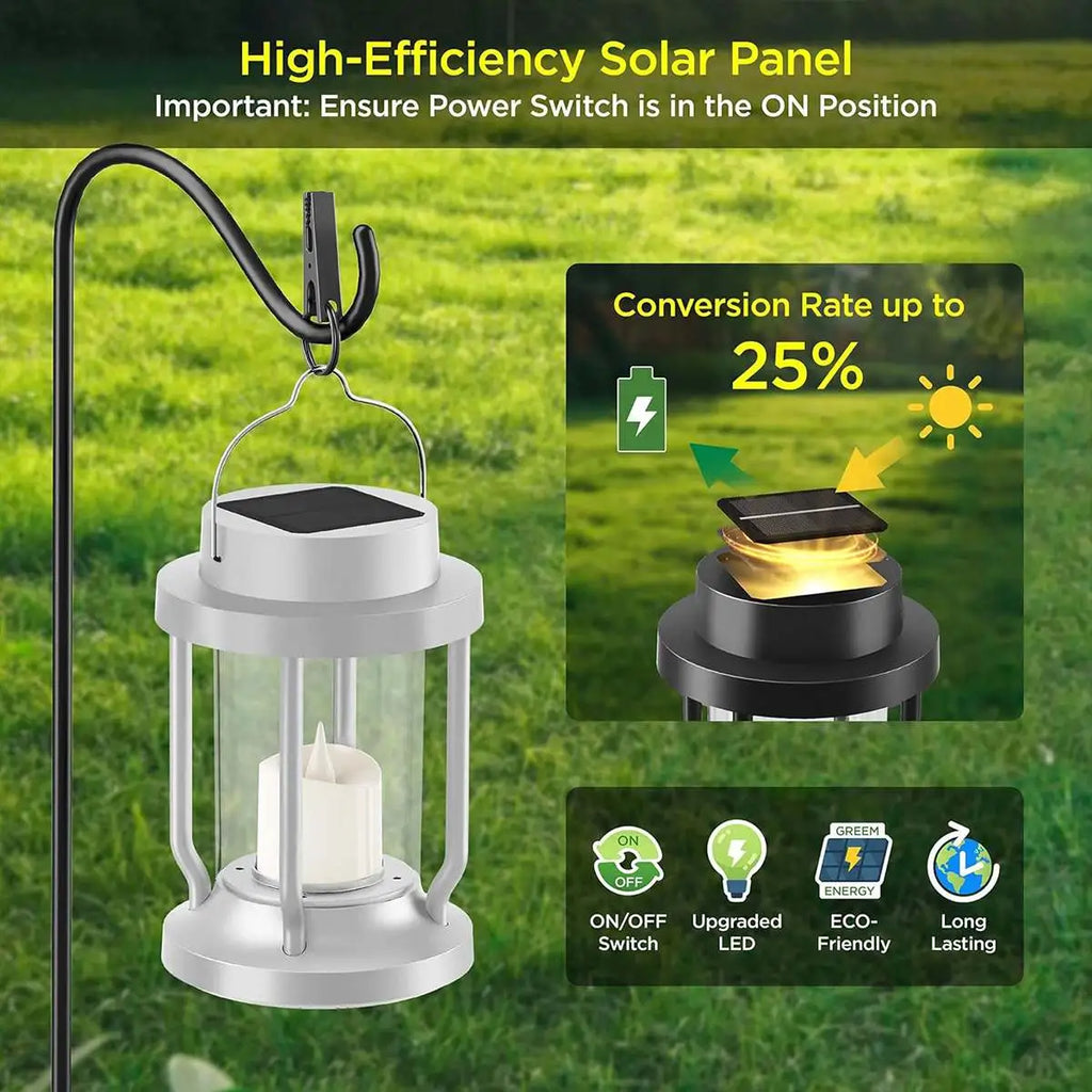 Solar Flameless Candle Lantern Hanging Light | Desfino