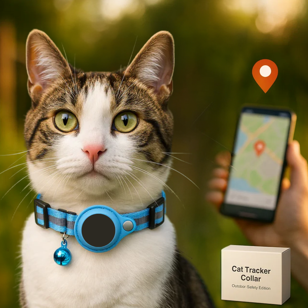 Collier réfléchissant pour chat à ouverture rapide - support réglable pour traceur GPS - Desfino