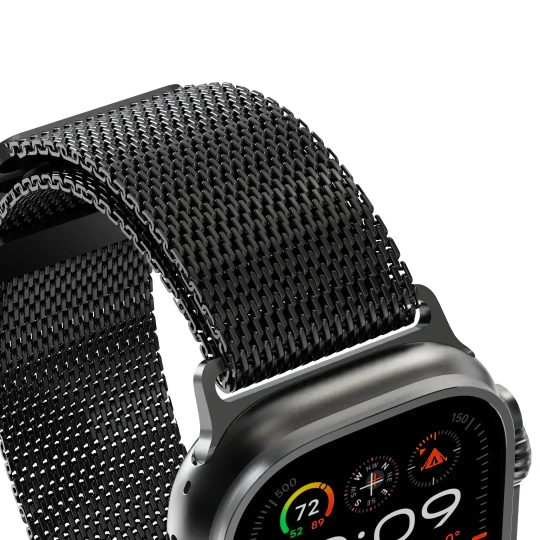Curea tip buclă milaneză din titan ApexWeave pentru Apple Watch — plasă - Desfino