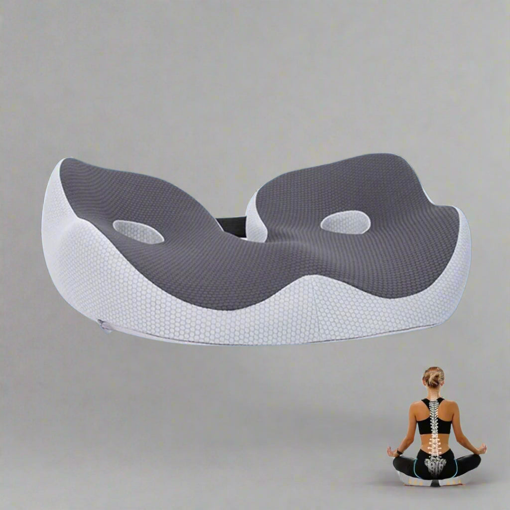 Cuscino per seduta ErgoPro in memory foam — Supporto della postura, sollievo dal coccige - Desfino