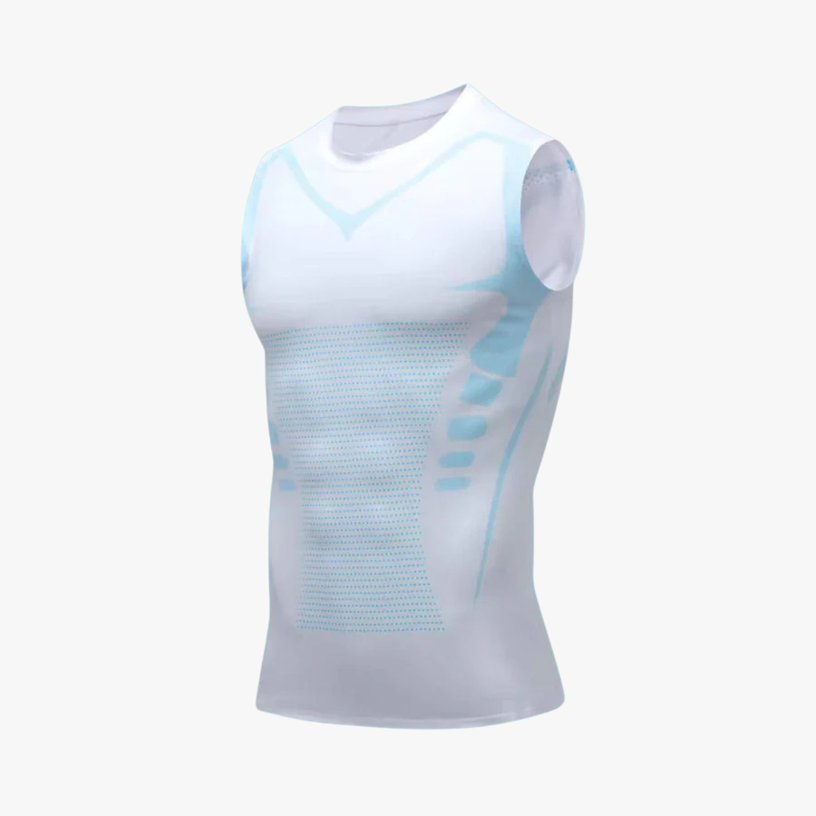 Men's Ionic Compression Shaping Tank — No-Roll, Invisible Fit | Desfino