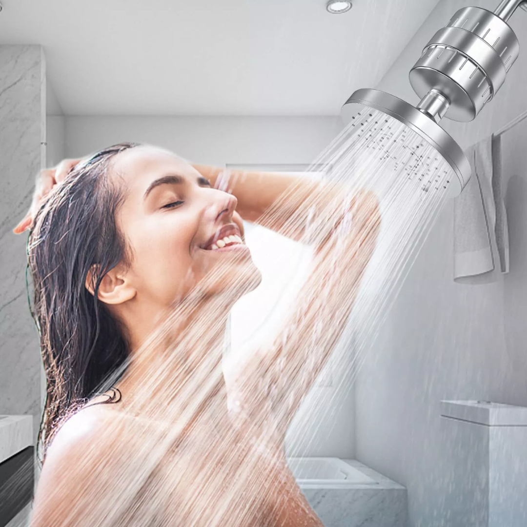 HydraVive Filtered Showerhead — Multi-Stage Filter, Strong Spray - Desfino