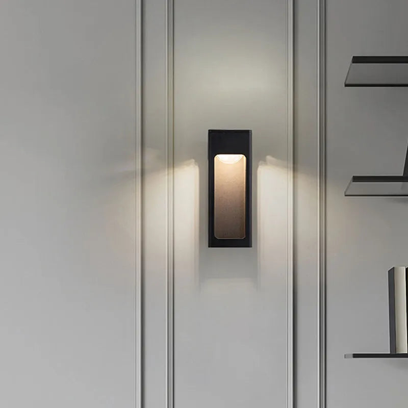 Aureto geometrisk utomhusvägglampa - modern, vattentät IP65 | Desfino