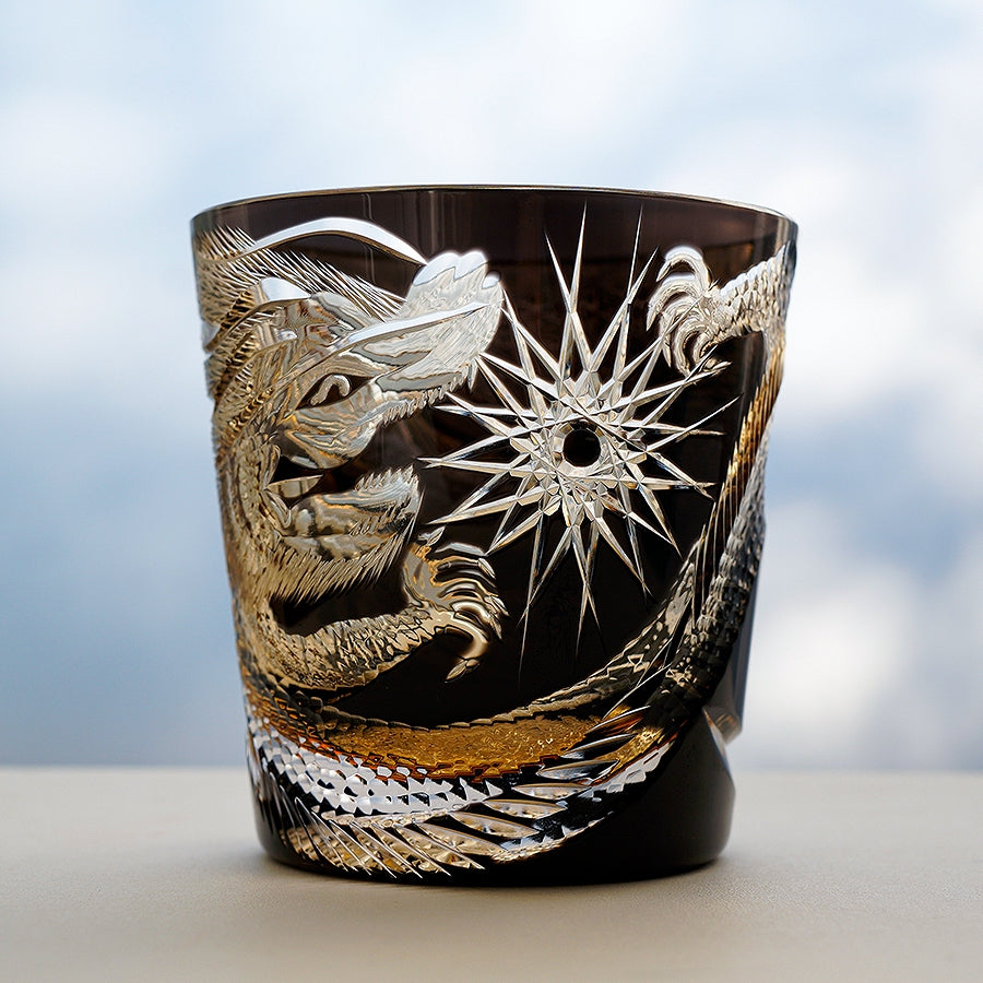 Takumi Soaring Dragon-whiskyglas — håndlavet krystalbund, gaveæske - Desfino