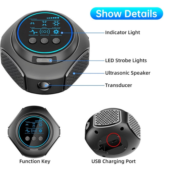 Chemical-Free Plug-In Ultrasonic Rat Repeller — Silent 3,200 Sq Ft Coverage