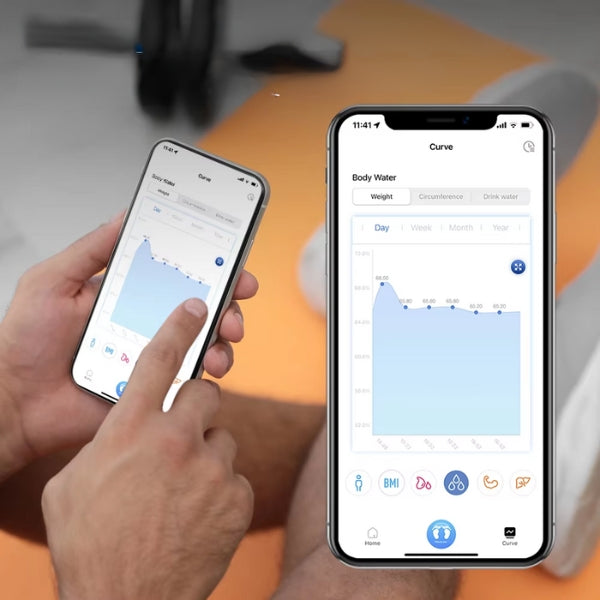 Pèse-personne connecté Nuvia Pro - 16 mesures, suivi via application - Desfino