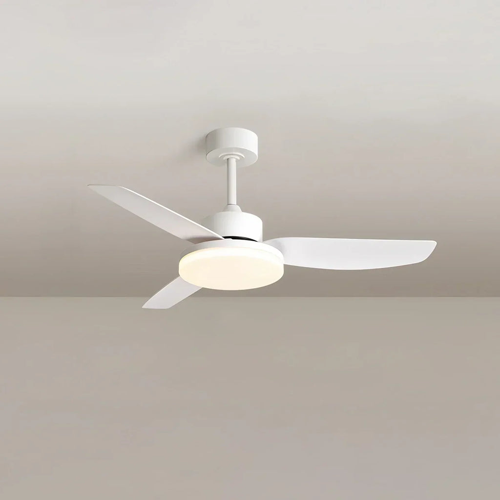 Weiße Deckenventilatorleuchte mit Fernbedienung | Desfino