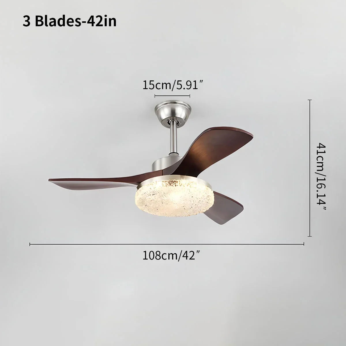 Vintage-Luxus-Deckenventilator mit Holz und Licht | Desfino