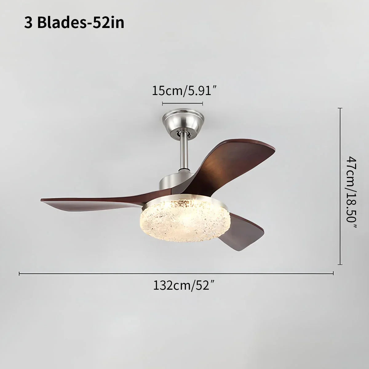 Vintage-Luxus-Deckenventilator mit Holz und Licht | Desfino