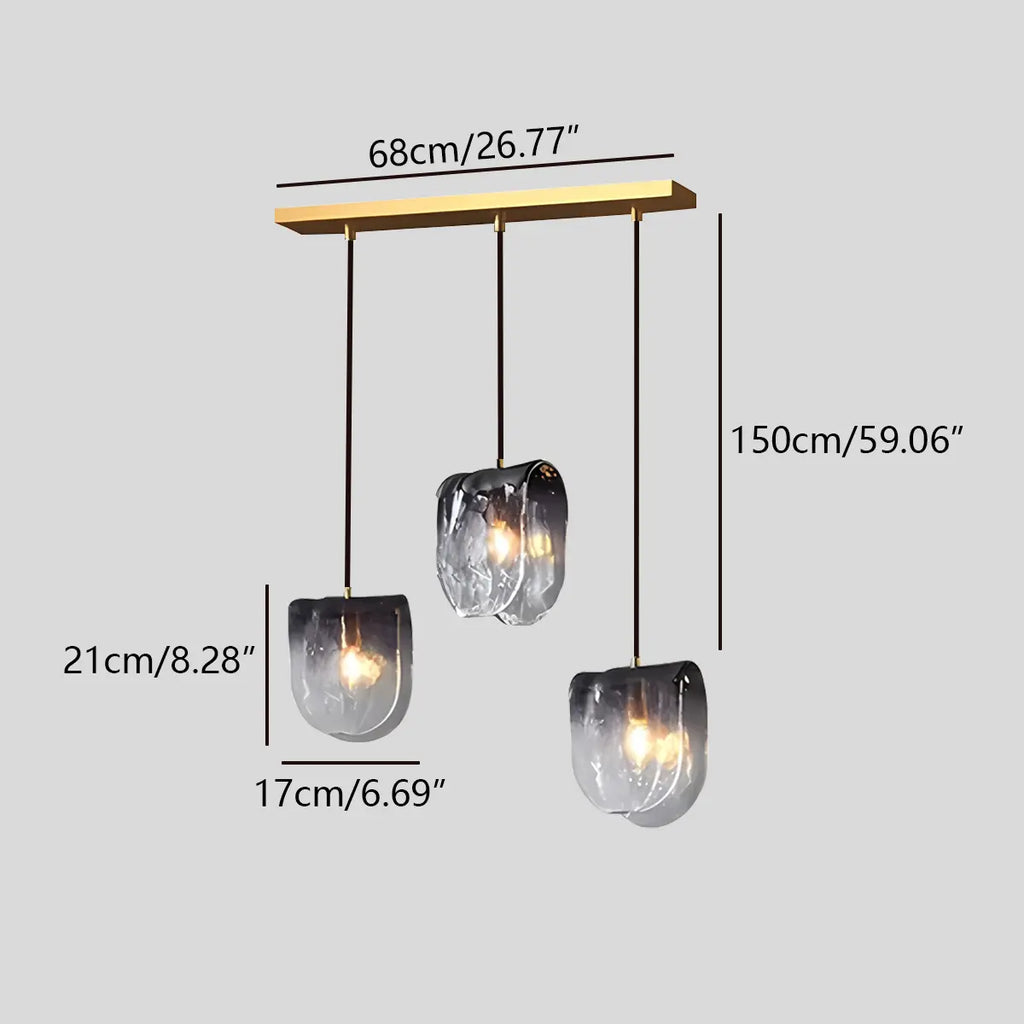 Modern Gradient Glass Pendant Light for Bedside | Desfino