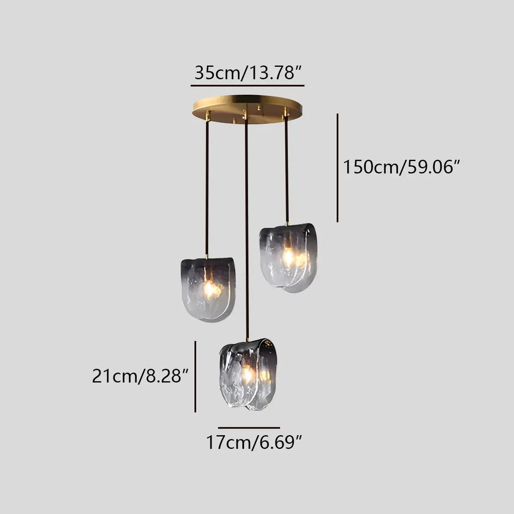 Modern Gradient Glass Pendant Light for Bedside | Desfino