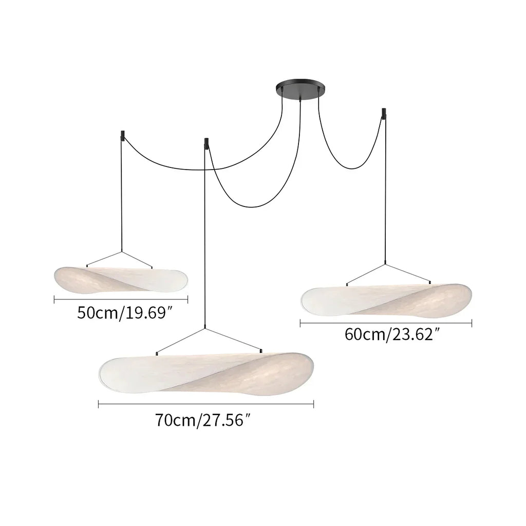 Zen Art Cloud Shape Silk Pendant Light for Living Room | Desfino