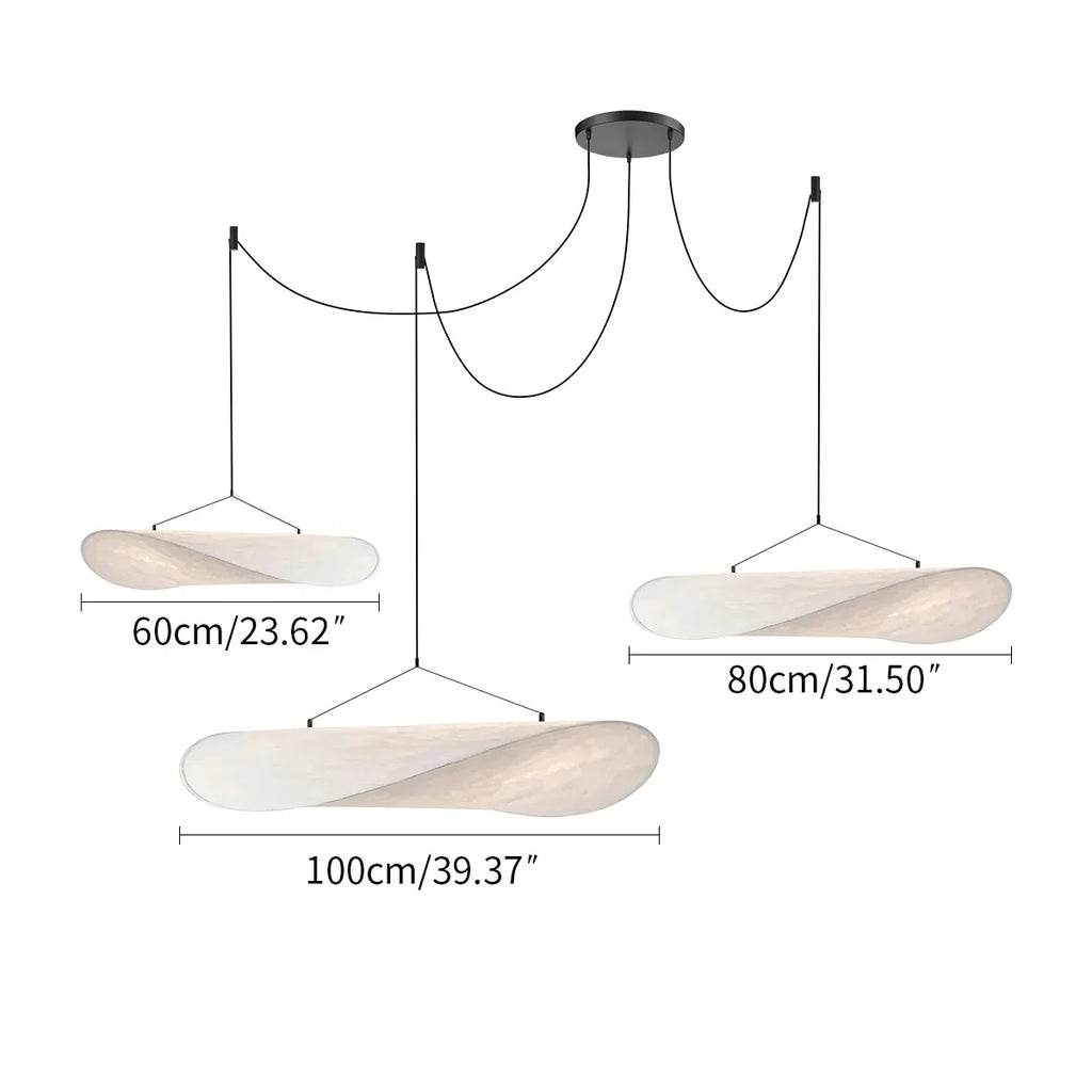 Zen Art Cloud Shape Silk Pendant Light for Living Room | Desfino
