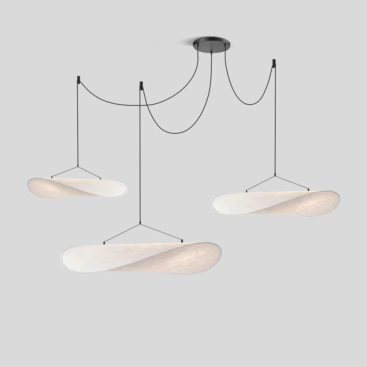 Zen Art Cloud Shape Silk Pendant Light for Living Room | Desfino